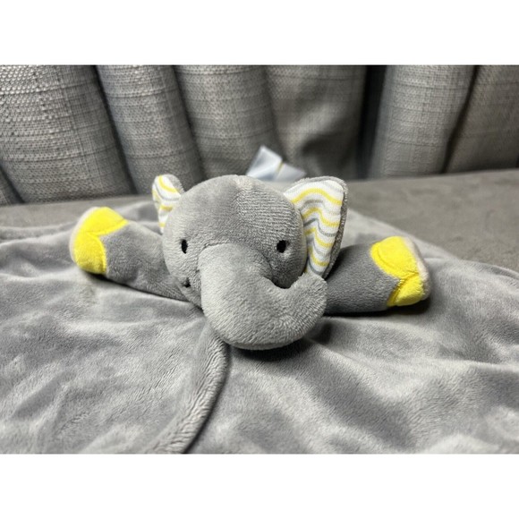 Stephan Baby Elephant Security Blanket Gray Lovey Teether Rattle Toy 2017 8” In - Picture 2 of 11
